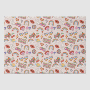 Hippie Icons Pattern Tissue Paper