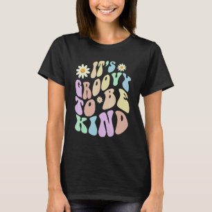Hippie IT'S GROOVY TO BE KIND Retro Stop Bullying  T-Shirt