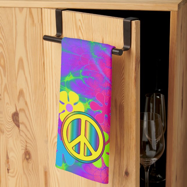 Hippie  kitchen towel (Thirds Fold)