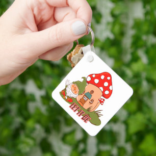 Hippie Let It Be Gnome Keychain