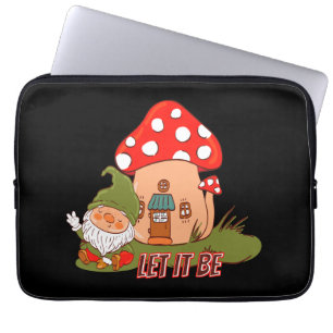 Hippie Let It Be Gnome Laptop Sleeve