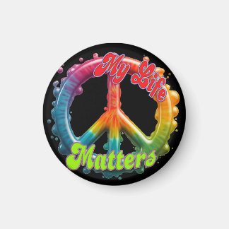 Hippie Love Peace Life Matters Custom  Magnet