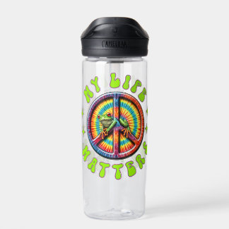 Hippie Love Peace Life Matters Custom Water Bottle