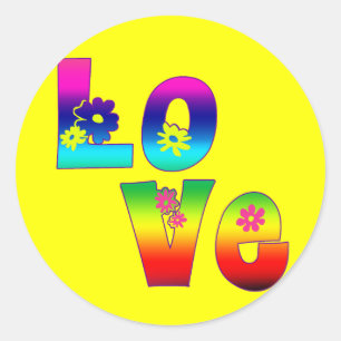 Hippie Love Stickers