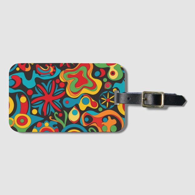Hippie Luggage Tag (Front Horizontal)