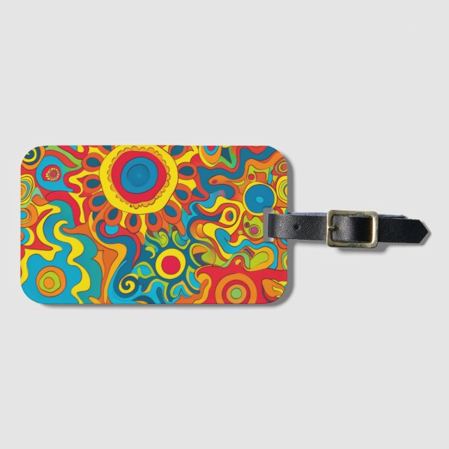 Hippie Luggage Tag (Front Horizontal)