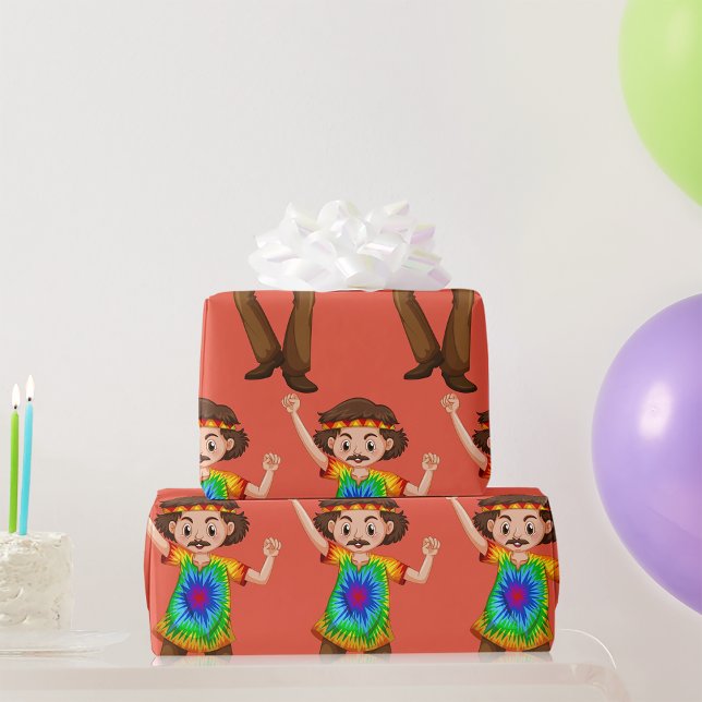 Hippie Man Wrapping Paper (Creator Uploaded)