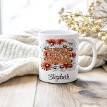 Hippie Mom Custom Name Retro Daisy Wildflowers Coffee Mug<br><div class="desc">Celebrate the love and joy of motherhood with our Hippie Mom Custom Name Retro Daisy Wildflowers Coffee Mug. This charming mug features a retro-inspired design with cheerful daisy wildflowers in soft, earthy tones, radiating the carefree spirit of the hippie era. The word "Mom" is playfully displayed in a groovy font,...</div>