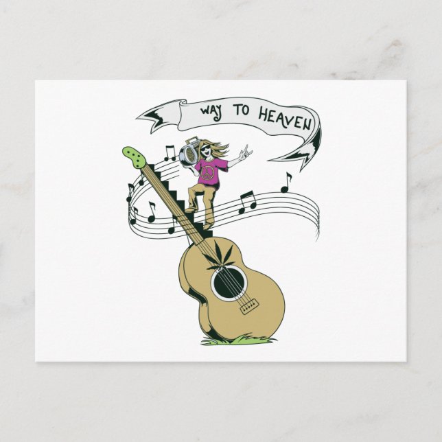 hippie music retro vector design postcard (Front)
