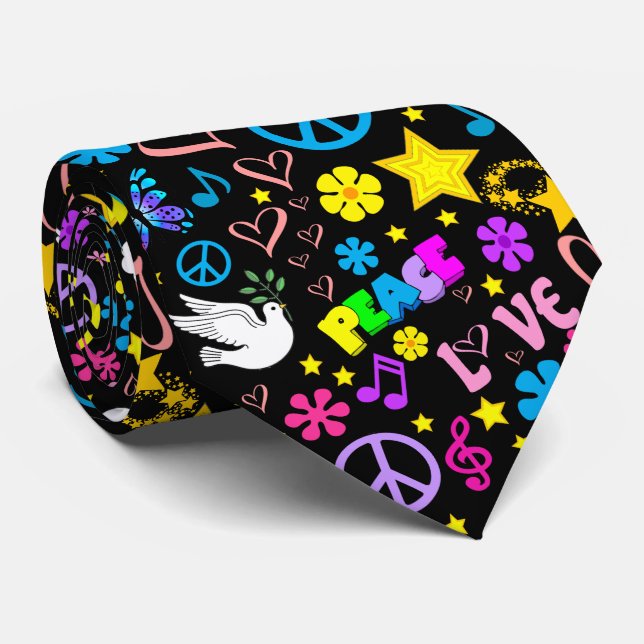 Hippie  Neck Tie (Rolled)