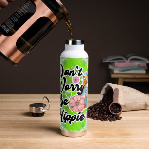 Hippie Peace Tie Dye Gnomes Tumbler Bottle