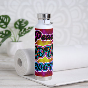 Hippie Peace Tie Dye Groovy Tumbler Bottle