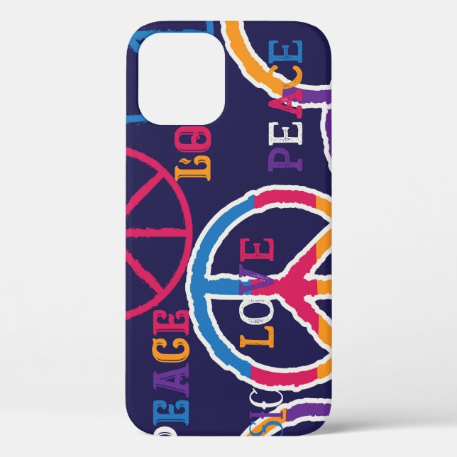 Hippie Peace: Vibrant Symbol Design. Case-Mate iPhone Case (Back)