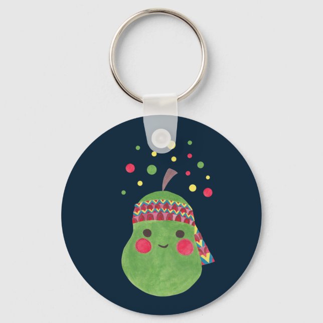 Hippie Pear Keychain (Front)