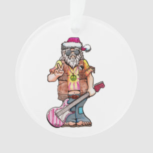 Hippie Père Noël dit Cool Yule !