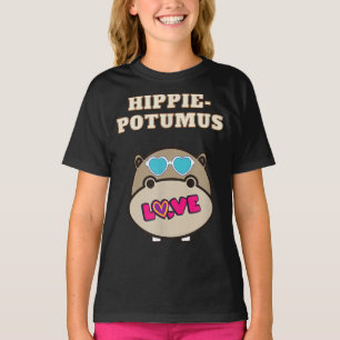 Hippie Potumus Baby Hippopotamus Lover T-Shirt