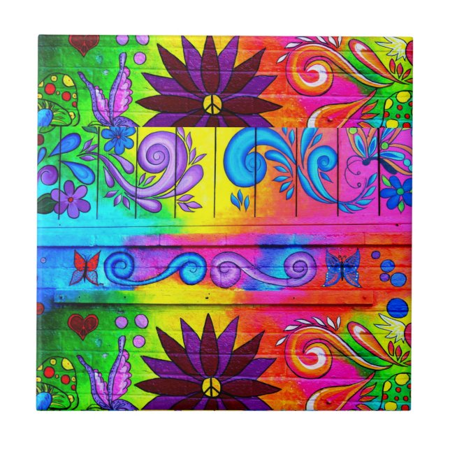 hippie psychedelic tile (Front)