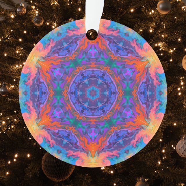 Hippie psychédélique bleu orange et rose (Créateur téléchargé)