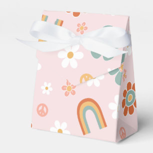 Hippie Rainbow Floral Birthday Favor Box