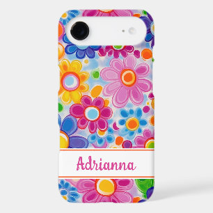 Hippie Retro Groovy Floral Personalized
