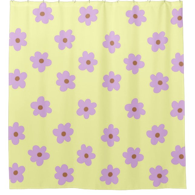 Hippie Retro Purple Yellow Flower Y2K Pattern (Front)