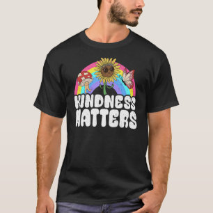 Hippie Retro Sunflower Rainbow Sped Teacher Kindne T-Shirt