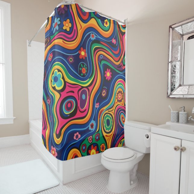 Hippie Shower Curtain (In Situ)