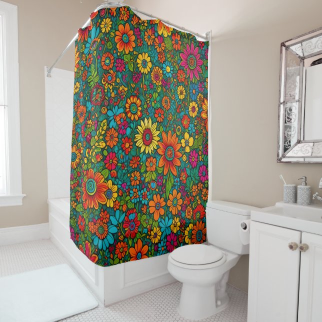 Hippie Shower Curtain (In Situ)