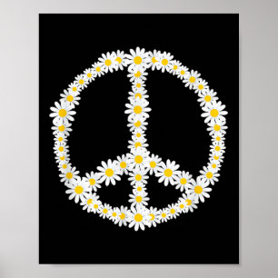 Hippie Sign Flowers Anti-war Logo Daisies Peace Si