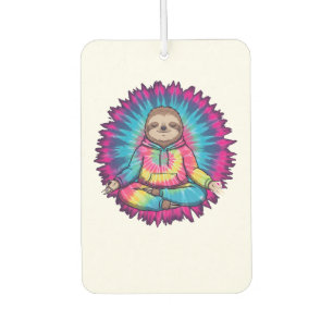 Hippie Sloth Peace Sign Tie-Dy Air Freshener