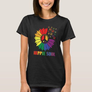 Hippie Soul Daisy Peace Symbol Flower  For Men Wom T-Shirt