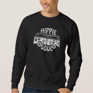 Hippie Soul Floral Hippie Bus Hippie Life Positive Sweatshirt