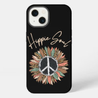 Hippie Soul Peace Sign Sunflower