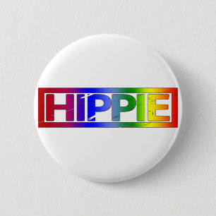 Hippie Stamp 2 Inch Round Button