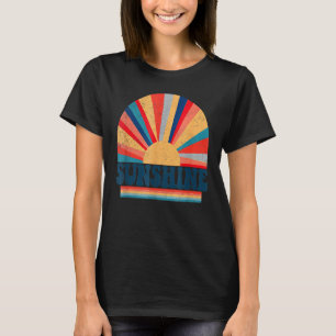 Hippie Sunshine Retro 70s Vintage Peace & Love T-Shirt