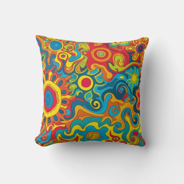 Hippie Throw Pillow (Front)