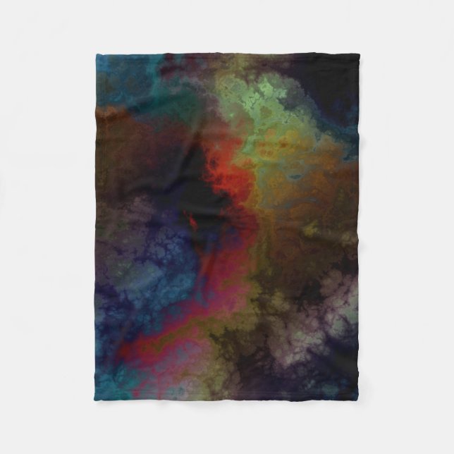 Hippie Tie Dye Fleece Blanket (Front)