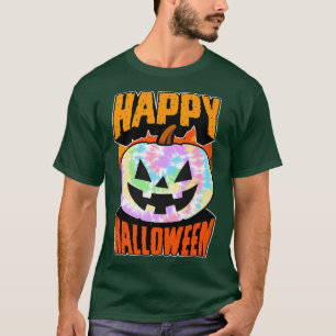 Hippie Tie Dye Happy Halloween Party Jack O Lanter T-Shirt