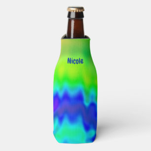Hippie Tie Dye Personalized Bottle Cooler