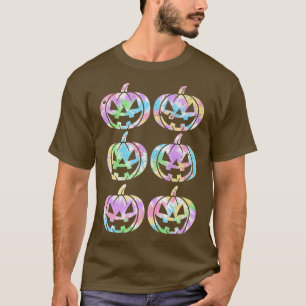 Hippie Tie Dye Style Happy Halloween Pumpkin Jack T-Shirt