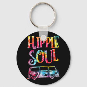 Hippie Tie Dye Van Hippie Soul Keychain
