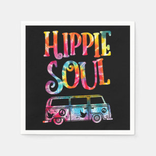 Hippie Tie Dye Van Hippie Soul Napkin