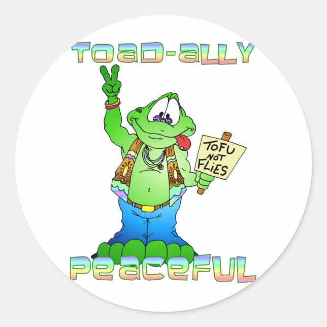 Hippie Toad Classic Round Sticker (Front)