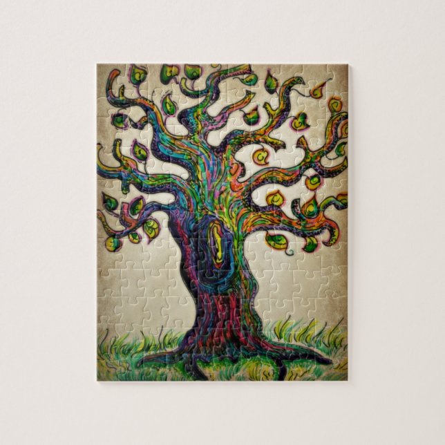 Hippie Tree Jigsaw Puzzle (Vertical)