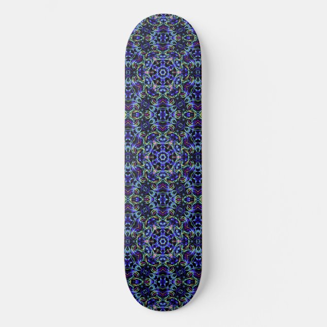 Hippie Trippy Kaleidoscope Dreams Skateboard (Front)