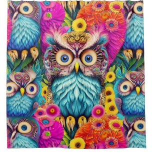Hippie Trippy Psychedelic Colourful Owl