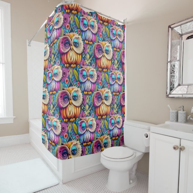 Hippie Trippy Psychedelic Colourful Owl  (In Situ)