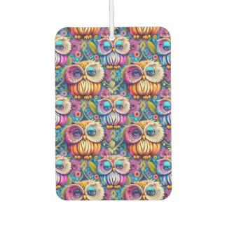 Hippie Trippy Psychedelic Colourful Owl Air Freshener