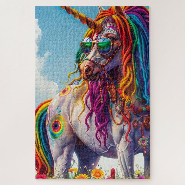 Hippie Unicorn Jigsaw Puzzle (Vertical)