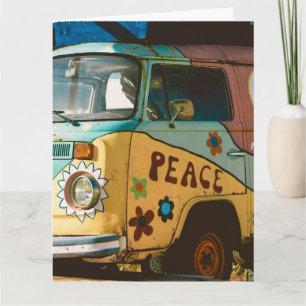 HIPPIE VAN BIRTHDAY GREETING CARD